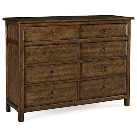 Double Dresser with Drop Front Drawer